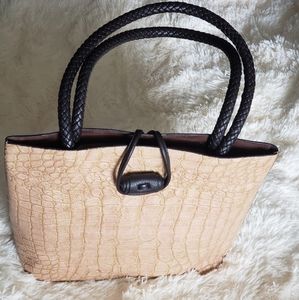 VTG leather croco embossed bag